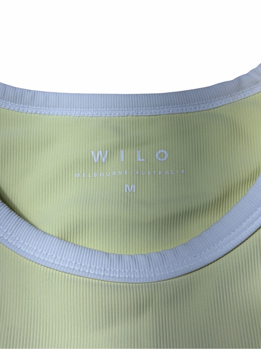 Wilo the Label Yellow Ribbed Two Toned Sports Bra Womens M - Picture 4 of 7